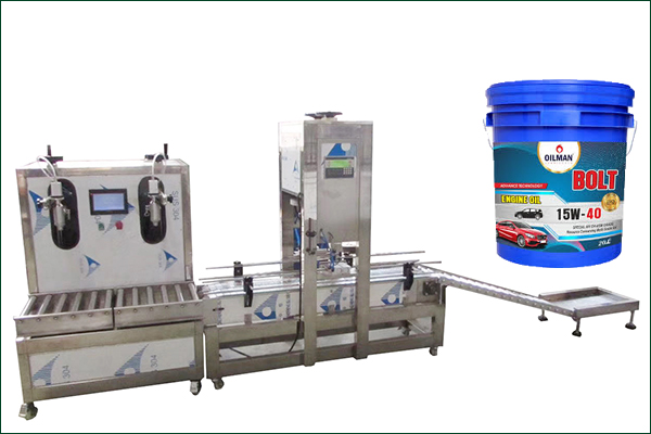 Lubricating Oil pail filling capping machine 